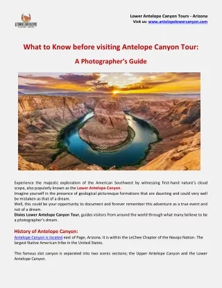 What to Know Before Visiting Antelope Canyon A Photographers Guide