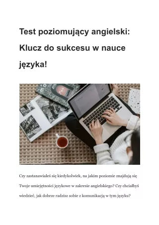 Test poziomujący angielski_ Klucz do sukcesu w nauce języka