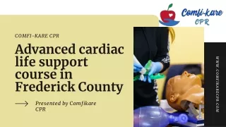 Advanced cardiac life support course in Frederick County