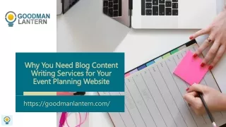 Why You Need Blog Content Writing Services for Event Planning Website