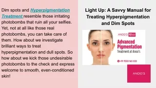 hyperpigmentation treatment