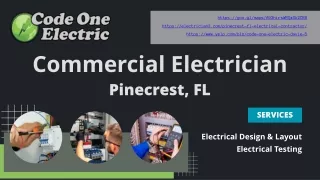 Commercial Electrician Pinecrest FL