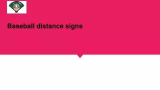 baseball Rack - Baseball distance signs