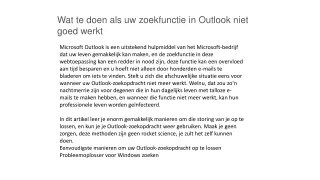 Outlook nummer