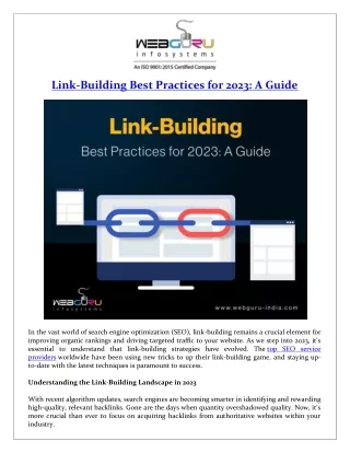 Link-Building Best Practices for 2023: A Guide