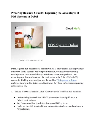 Powering Business Growth_ Exploring the Advantages of POS Systems in Dubai