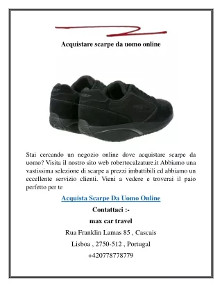 Acquistare scarpe da uomo online