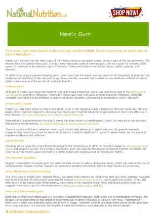 Mastic Gum