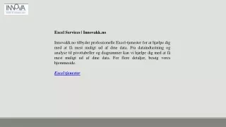 Excel Services Innovakk.no