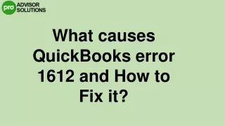 A Quick Way To Fix QuickBooks Error 1612