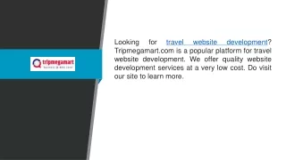 Travel Website Development Tripmegamart.com