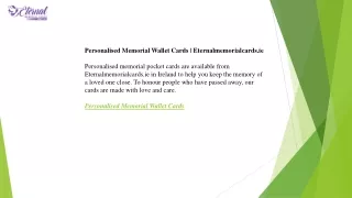 Personalised Memorial Wallet Cards  Eternalmemorialcards.ie