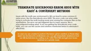 An effective way to fix QuickBooks Error H202