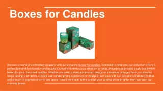 Boxes for Candles