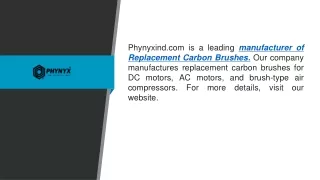 Manufacturer of Replacement Carbon Brushes Phynyxind.com