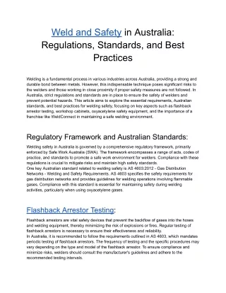 Weld and Safety in Australia_ Regulations, Standards, and Best Practices