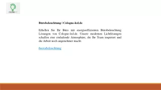 Bürobeleuchtung  Cologne-led.de