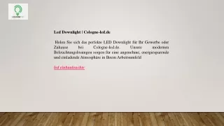 Led Downlight  Cologne-led.de