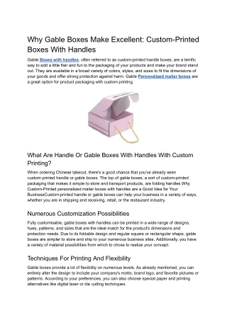 Why Gable Boxes Make Excellent_ Custom-Printed Boxes With Handles