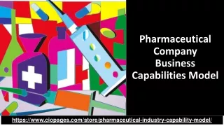 Comprehensive Pharmaceutical Industry Capability Model