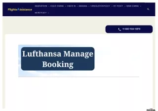 Lufthansa Airlines Manage Booking