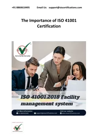 The Importance of ISO 41001 Certification