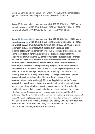 Global 5G Services Market Size