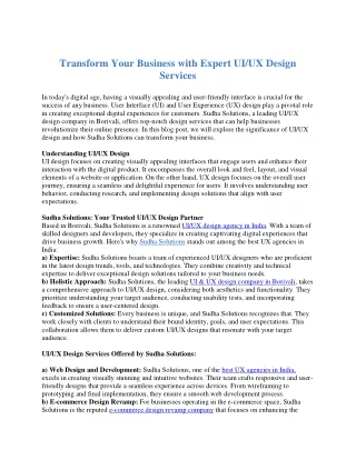Transform Your Business with Expert UI_UX Design Services