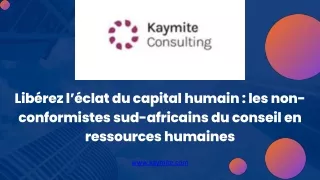 Libérez l’éclat du capital humain  les non-conformistes sud-africains du conseil