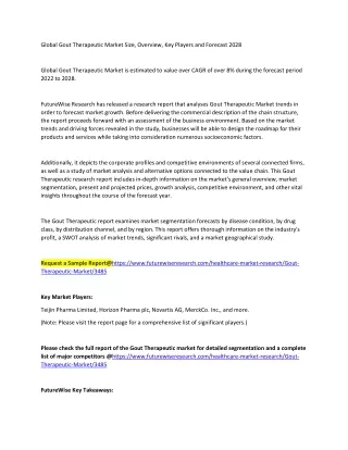 Gout Therapeutic Market