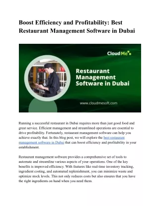 Boost Efficiency and Profitability_ Best Restaurant Management Software in Dubai