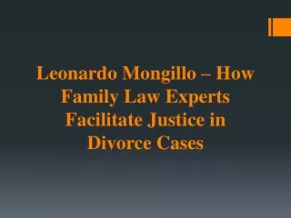 Leonardo Mongillo – How Family Law Experts Facilitate Justice in Divorce Cases