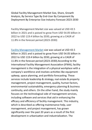 Global Facility Management Market Size