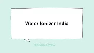 Water Ionizer India
