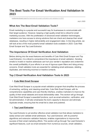 The Best Tools For Email Verification And Validation In 2023