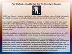 Paul Chehade - How We Can End The Poverty In America