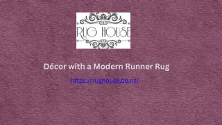 Décor with a Modern Runner Rug