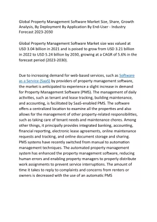 Global Property Management Software Market Size