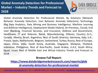 Global Anomaly Detection for Professional Market