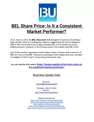 BEL Share Price Is It a Consistent Market Performer