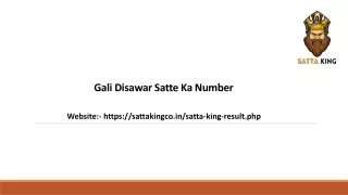 Gali Disawar Satte Ka Number