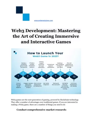 How to Make a Web3 Game_ Ideal Practices for Development and Launch