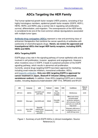 ADCs Targeting the HER Family