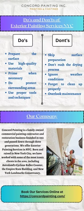 Do’s and Don’ts of  Exterior Painting Services NYC