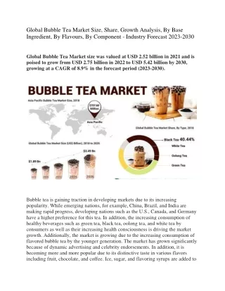 Global Bubble Tea Market
