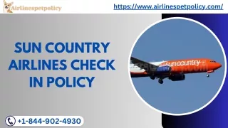 Sun Country Airlines Check in policy