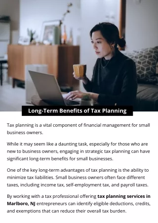 Long-Term Benefits of Tax Planning