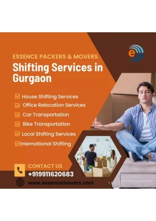 Essence Packers and Movers - Shifting Services in Gurgaon