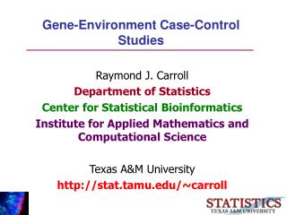 Gene-Environment Case-Control Studies