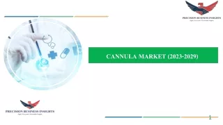 Cannula Market Size, Share | Industry Analysis Report 2029